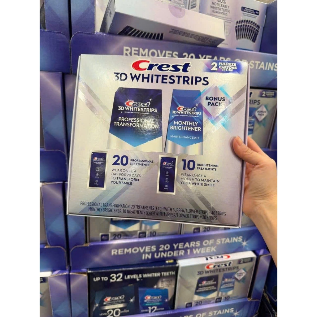 Miếng Dán Trắng Răng Crest 3D Whitestrips Mỹ