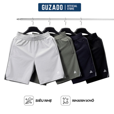 Quần Short Thể Thao Nam GUZADO Vải Gió Dry Tech Thoáng Khí, Nhanh Khô, Form Regular Fit MSR2604-MASR26S012
