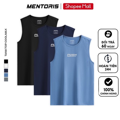 [COMBO 3-2-1] Áo Tanktop Nam MENTORIS Vải Thun Lạnh,Form Thể Thao,Co Giãn Thoáng Khí CB3.MATT25S002
