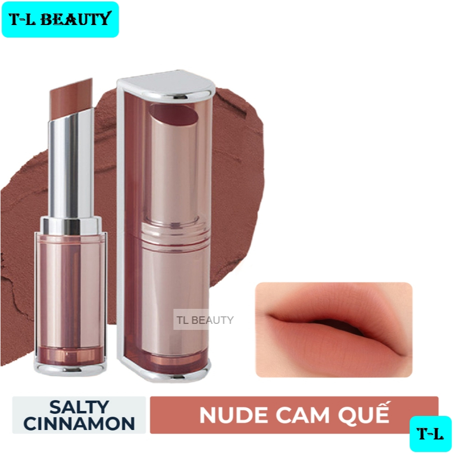[TEM PHỤ - VAT] Son thỏi 3CE Hàn Quốc Màu Nude Cam Quế - 3CE Blur Matte Lipstick #Salty Cinnamon