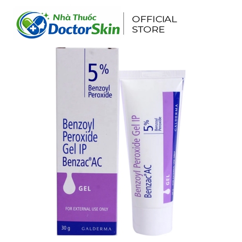 Kem Benzac AC 5% 2.5% Benzoyl peroxide 5% gel dung tích 30 gram
