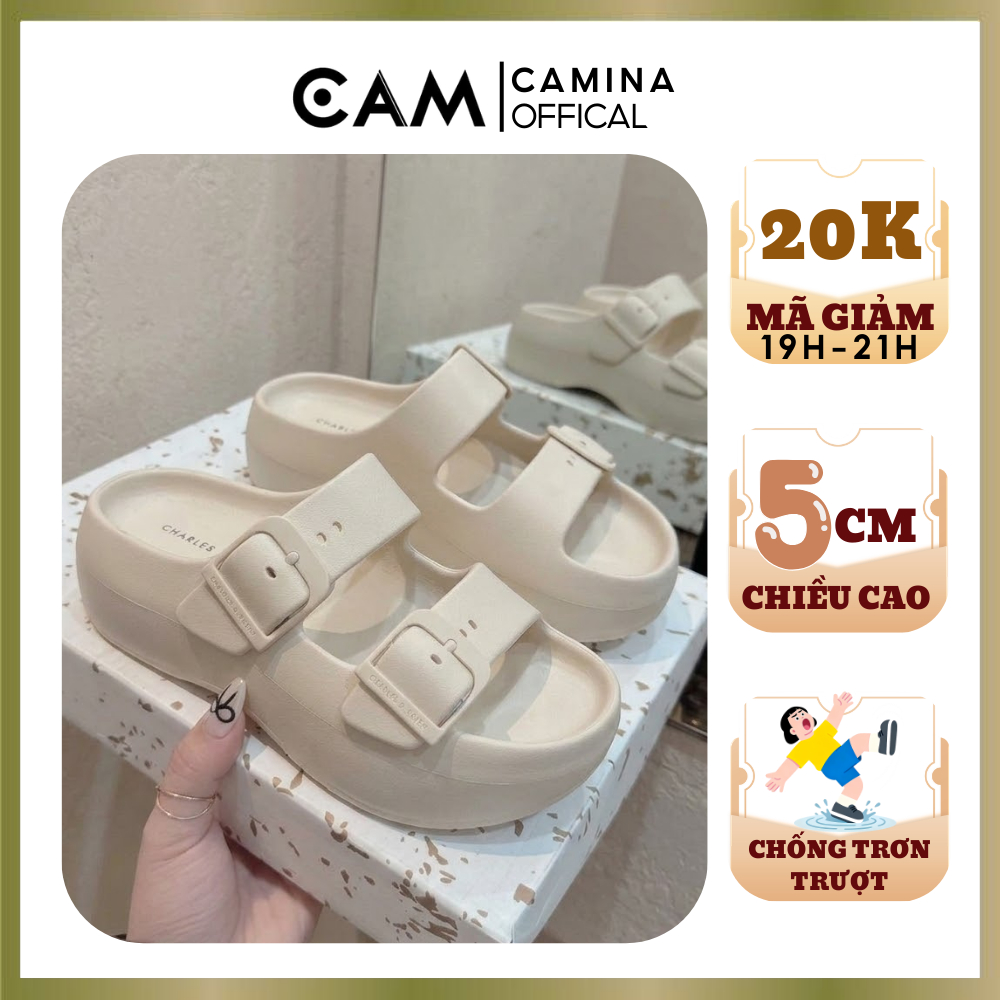 [GIẢM 20K|19-21H] Dép Nữ 2 Quai Đế Đúc CAMINA Siêu Nhẹ Loại 1 – Dép Nữ Full Box Hàng QCCC