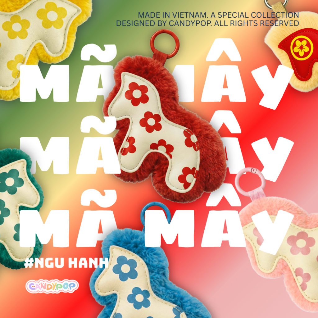 Charm Treo Túi Mã Mây  - Phụ Kiện Thời Trang cho Túi Xách  - (BST Cưỡi Ngựa Xem Hoa)