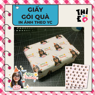 Giấy gói quà in ảnh theo yêu cầu phong cách đáng yêu - Tiệm In Thi Đô