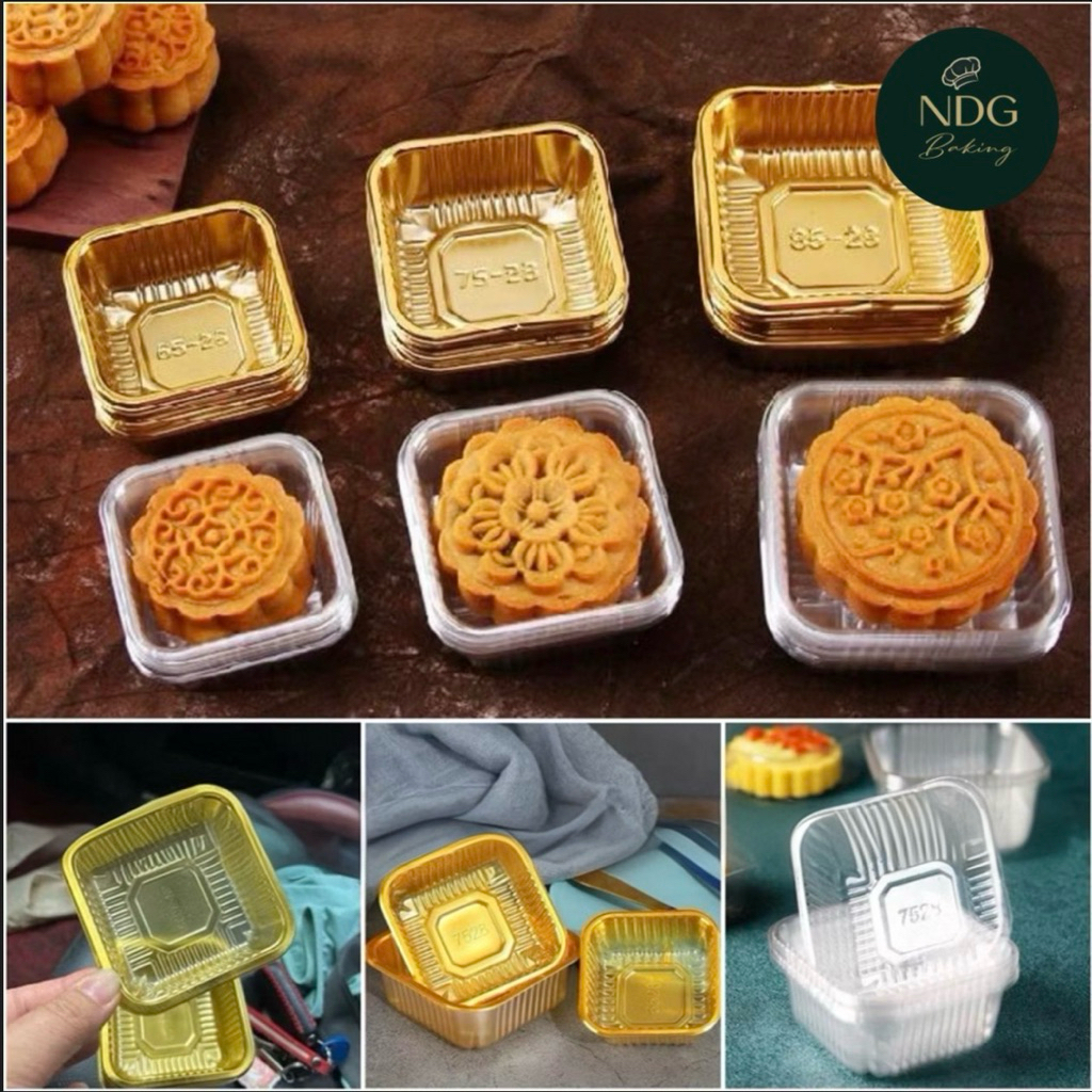 Set 100 Khay Nhựa Đựng Bánh Trung Thu 150gr - 200gr