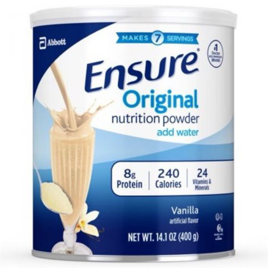 [Ensure Mỹ] Sữa bột Ensure Original Nutrition Powder hương vani của Mỹ 400g. Sữa bột dinh dưỡng Ensu