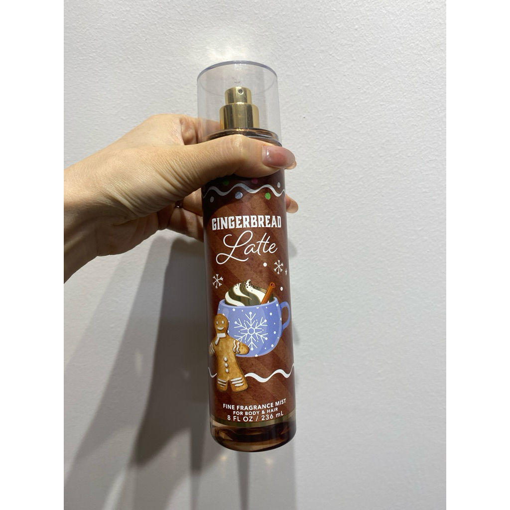 [Moomoocos] Gingerbread Latte - Xịt thơm toàn thân Bath & Body Works Body Mist gel tắm