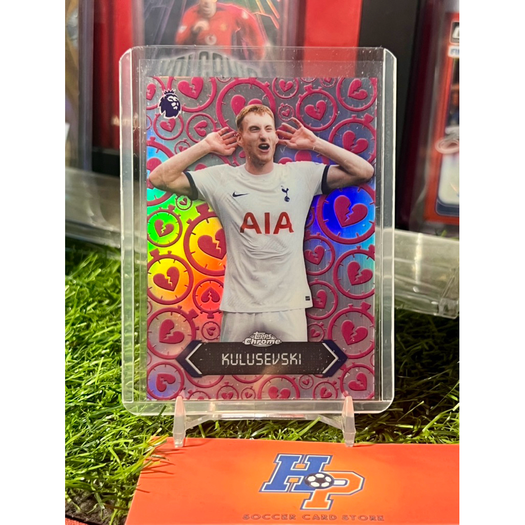 Thẻ bóng đá Dejan Kulusevski Heartbreak Topps Chrome EPL 2025/26