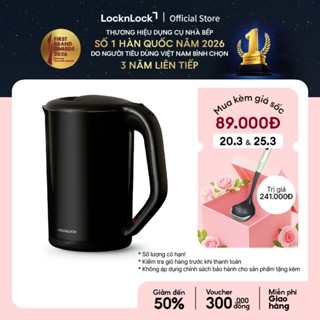 Ấm đun bằng thép không gỉ Lock&Lock, 1.7L màu đen EJK738BLK
