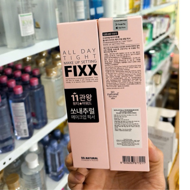 [Hàng Công ty 120ml ] Xịt khóa nền So Natural All Day Tight Fixx 120ml