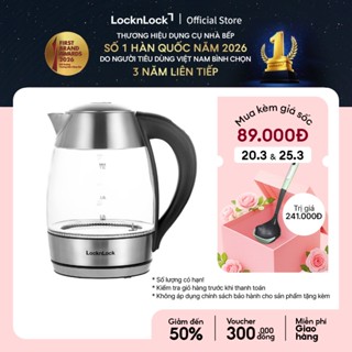 Ấm đun nước dùng điện bằng thủy tinh, thương hiệu Lock&Lock EJK341 1.8L