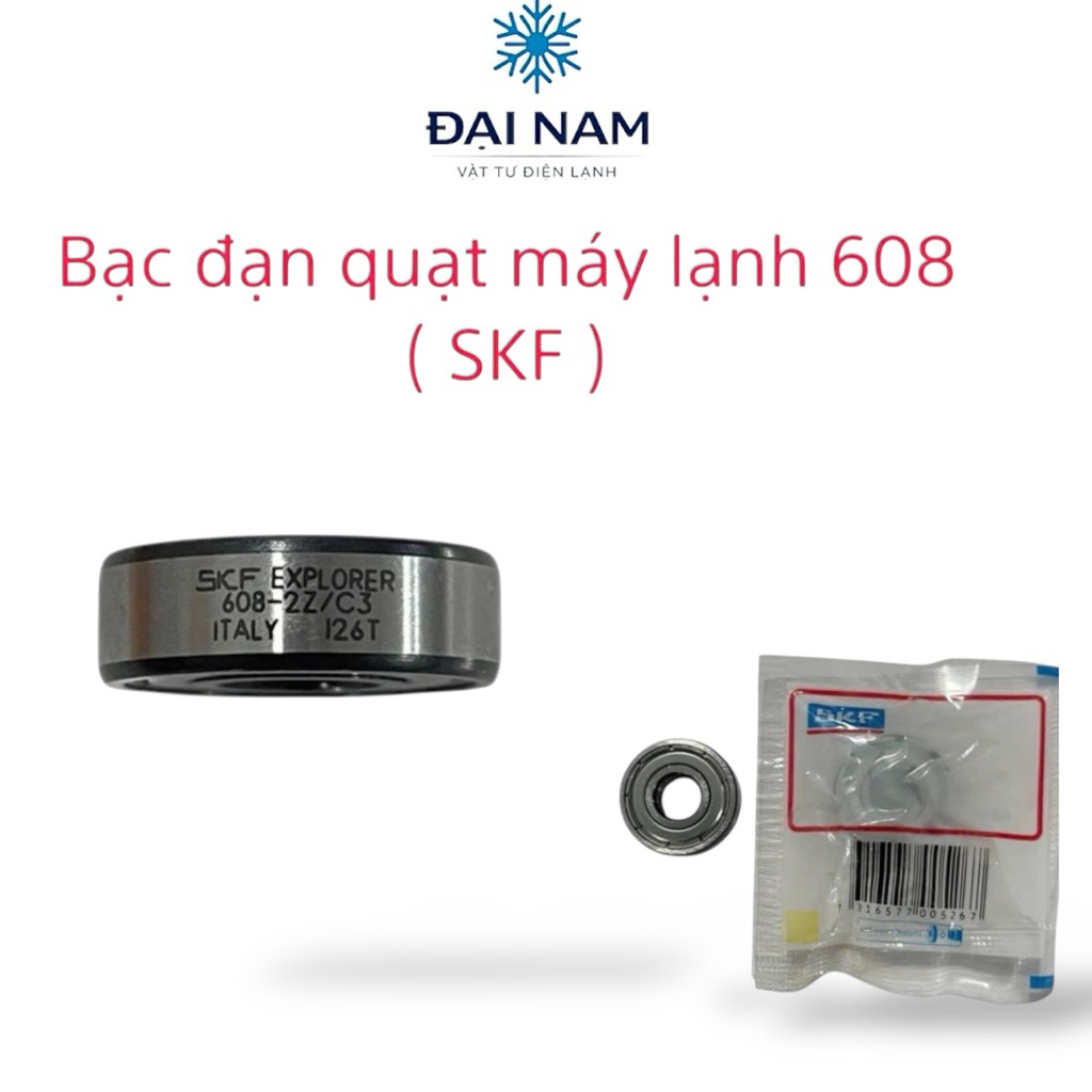 Bạc đạn quạt máy lạnh SKF 608 Italia - Bạc đạn quạt 608