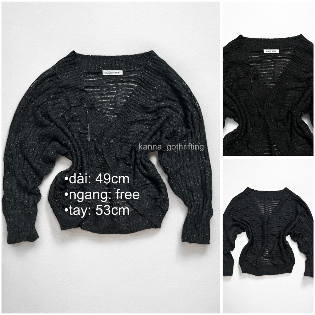 Áo, khoác len móc dài tay 2hand secondhand
