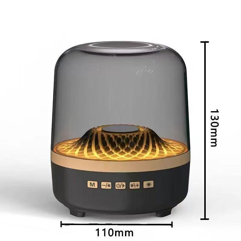 Loa Bluetooth Kính trong suốt 5w CHUẨN ĐỦ Gclass để nghe nhạc với đèn LED RGB để bàn đổi màu, âm trầ