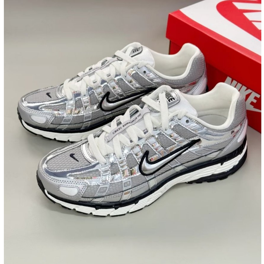 Chính Hãng | Giày Sneaker P6000 Metallic Silver Êm Fashion Unisex