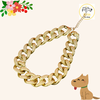 Vòng cổ cho chó mèo có 2 mặt và nhiều cỡ. Dây chuyền mạ vàng mang may mắn tài lộc