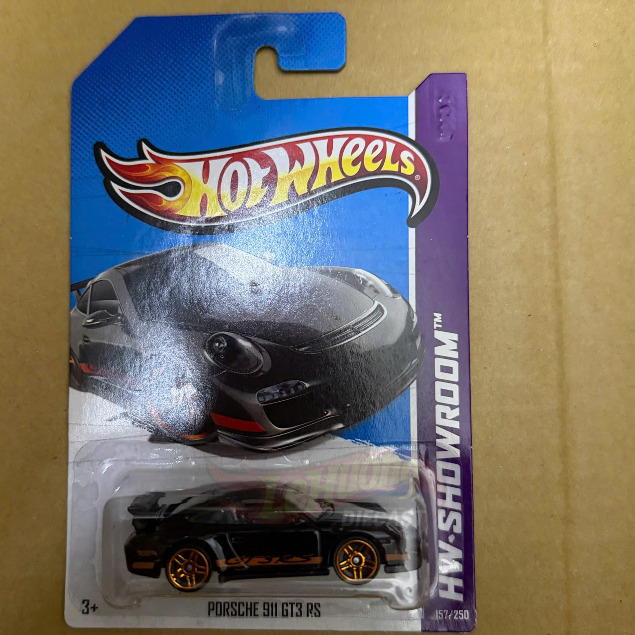 LeHuong Diecast - Xe mô hình Hot Wheels HW Showroom Porsche 911 GT3 RS (Đen cam)