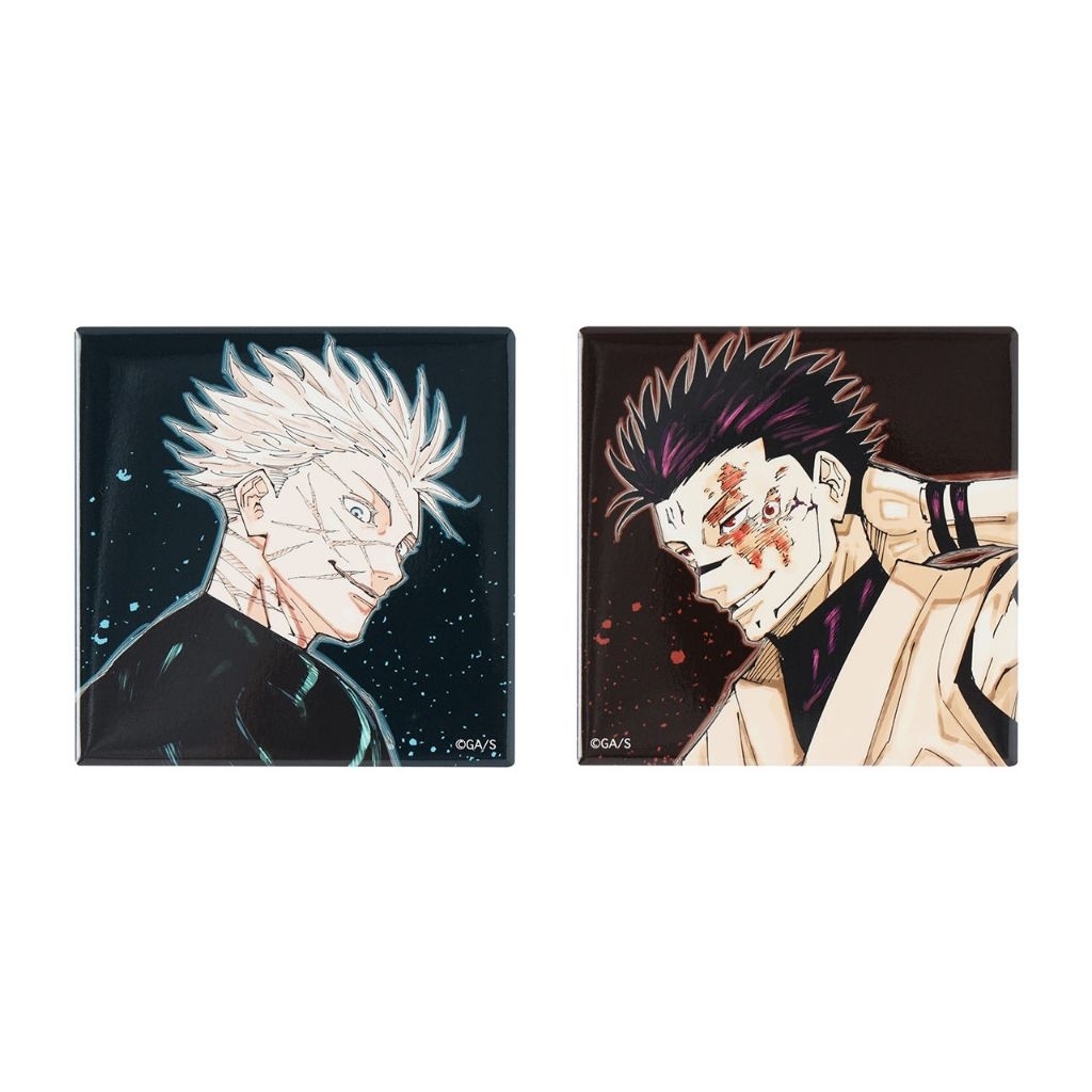 Badge vuông lớn Gojo vs Sukuna Jujutsu Kaisen triển lãm 2024