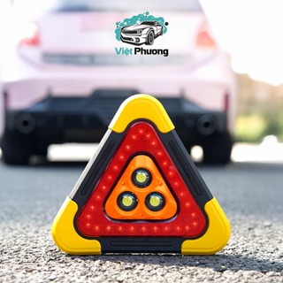 Đèn LED Cảnh Báo Nguy Hiểm Đa Năng Hình Tam Giác Kiêm Pin Sạc Dự Phòng Cho Ô Tô Xe Hơi