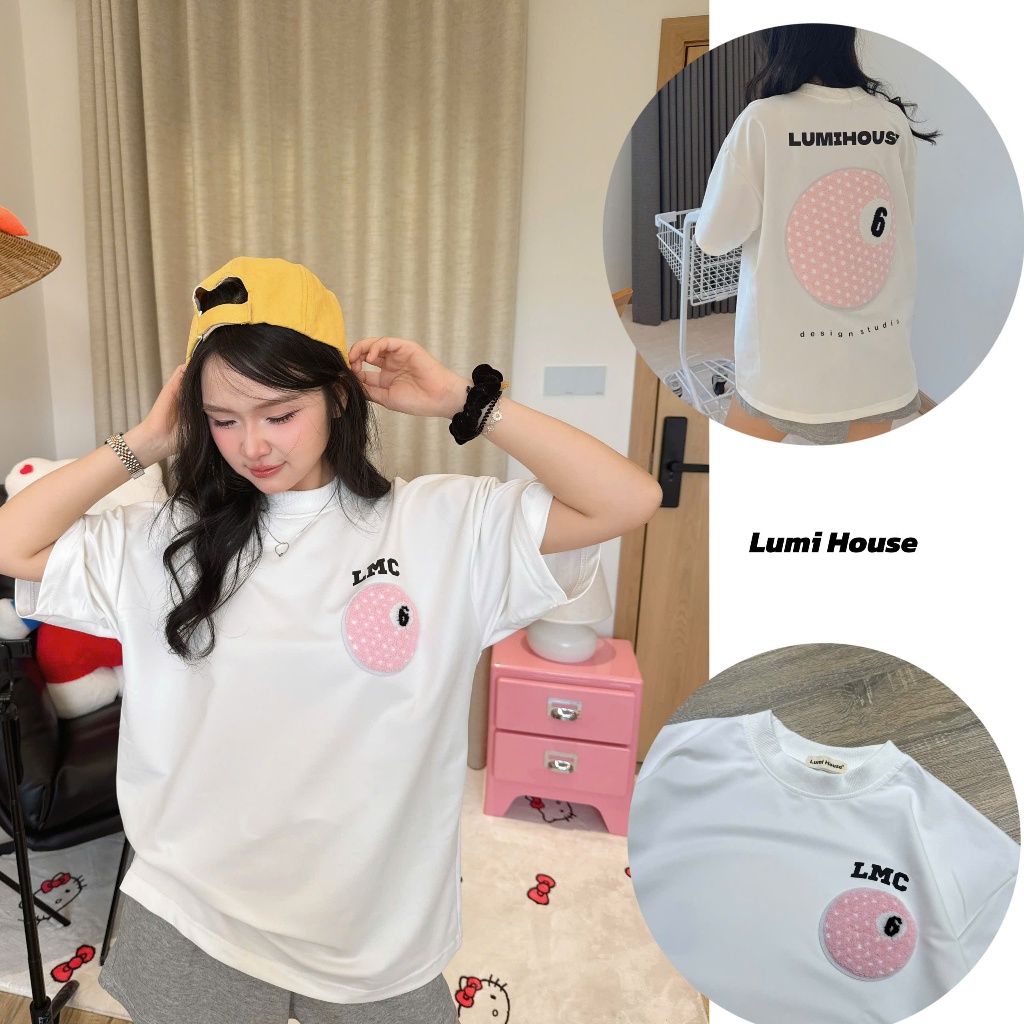 (DEAL MỞ BÁN ) LUMI HOUSE ÁO THUN BI-A THÊU XÙ PHIÊN BẢN MỚI FOMR VỪA UNISEX CHẤT THUN