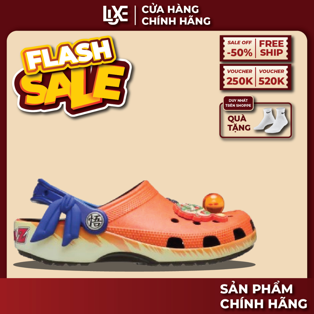 Giày Clog Unisex Classic Dragon Ball Z 'Orange' - Luxe Sneaker Chính Hãng