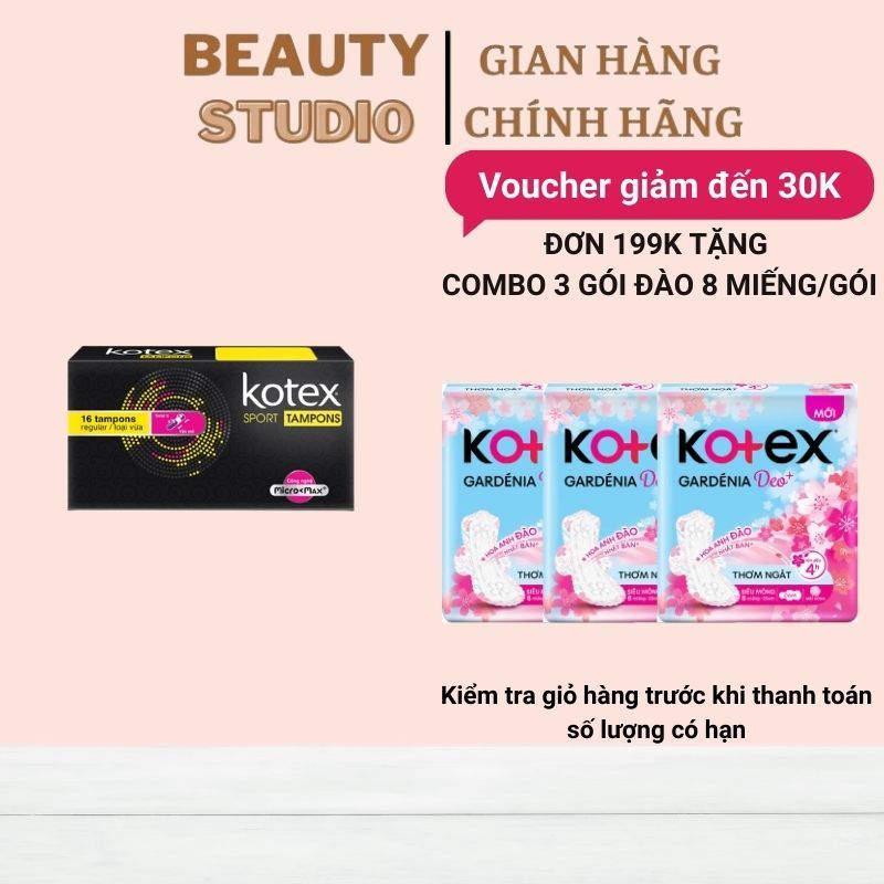 [Kèm Quà Tặng] Tampon Kotex 16 que/hộp