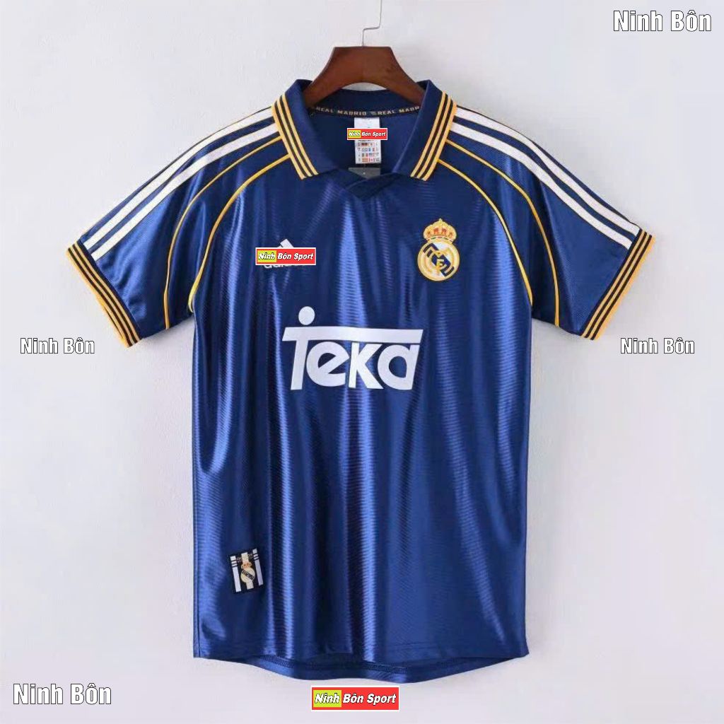 Áo Bóng Đá RETRO REAL 1998/1999 - Áo Bóng Đá Retro Hàng Thái Cao Cấp - RETRO REAL Teka Xanh