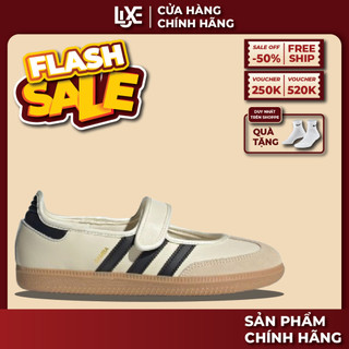 [ Giày Chính Hãng ] Giày Sambaa Quai Dán 'Cream Black' - Giày Nữ