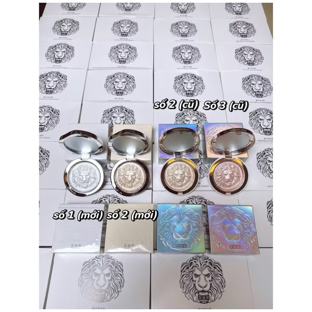 Phấn Bắt Sáng Highlight Lion Gloss Powder , bắt sáng sư tử Mềm Mịn