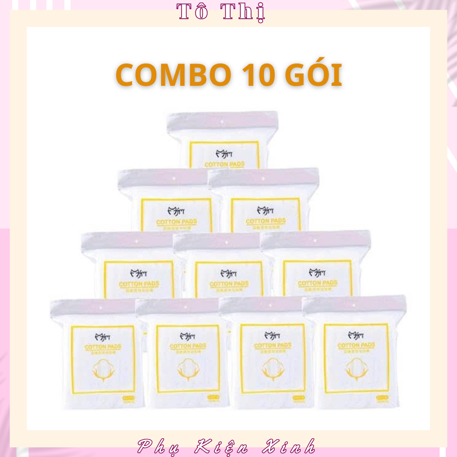 (COMBO 10 GÓI) Bông tẩy trang Cottonpads 222 miếng dày 3 lớp, bông tẩy trang quốc dân - Tô Thị