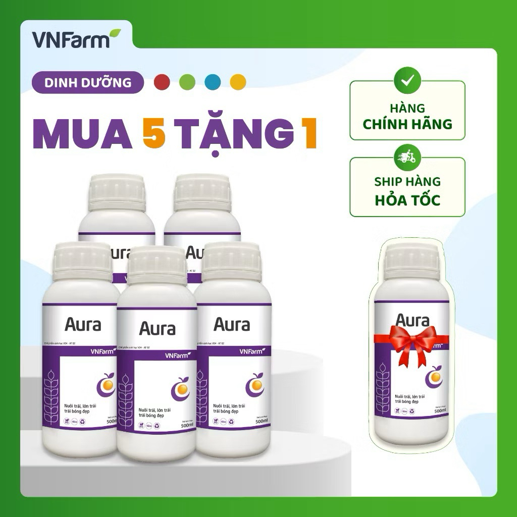 phân bón lá tròn trái xanh gai ,gai nhím (Aura 5 tặng 1)