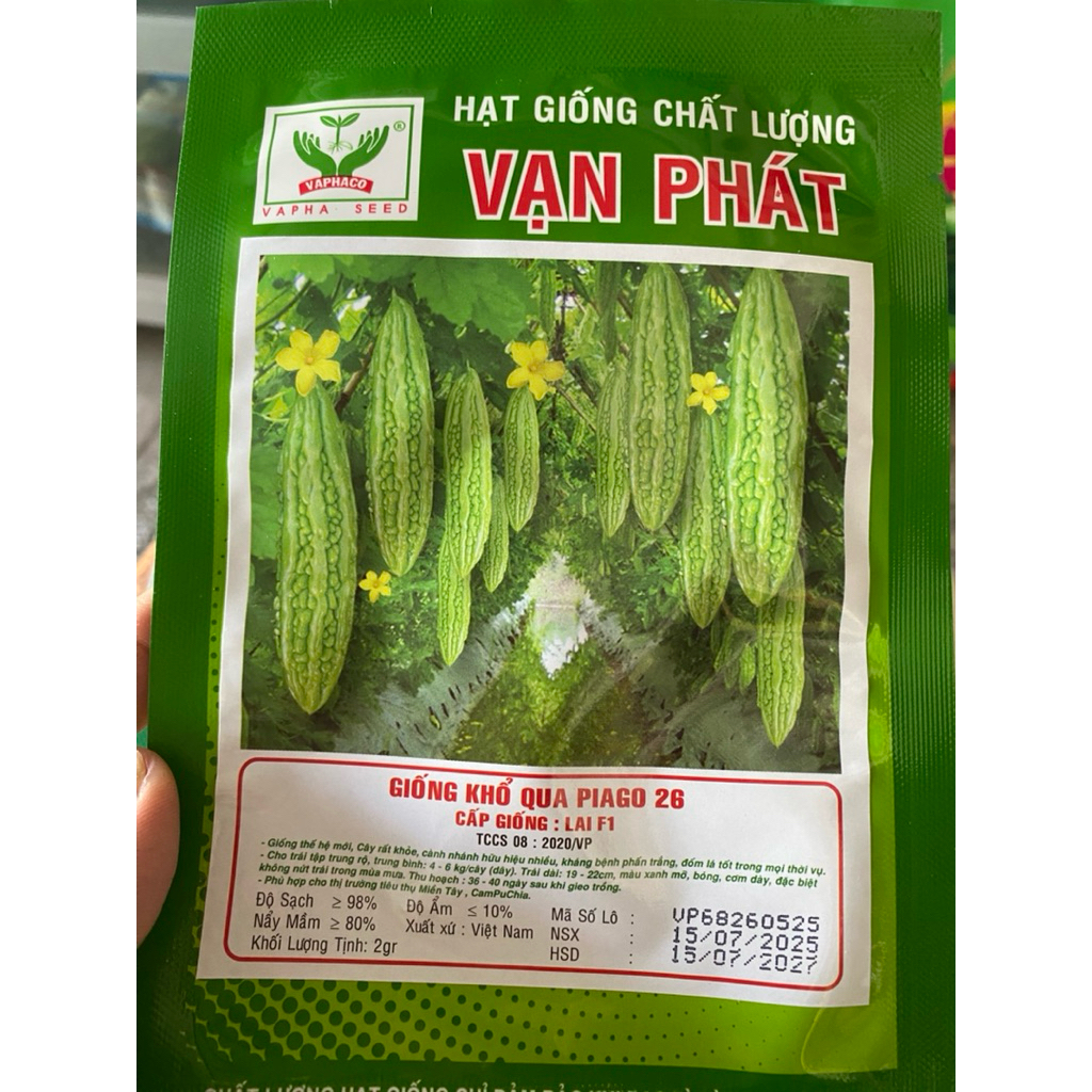 HẠT GIỐNG KHỔ QUA PIAGO 26( gói 2gram)