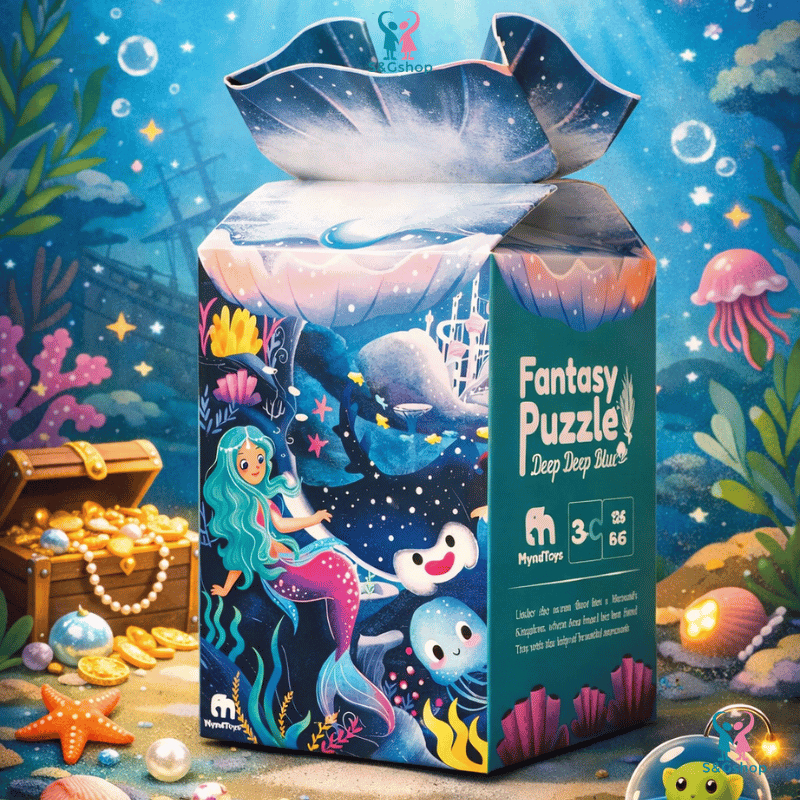 Đồ Chơi Xếp Hình MyndToys Fantasy Puzzle Deep Deep Blue – Puzzle Nàng Tiên Cá 126 Mảnh Phát Triển Tư