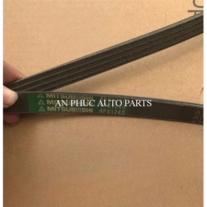 Dây curoa tổng, curoa máy phát Toyota Vios, Yaris, Camry...hiệu Mitsuboshi 4PK1240
