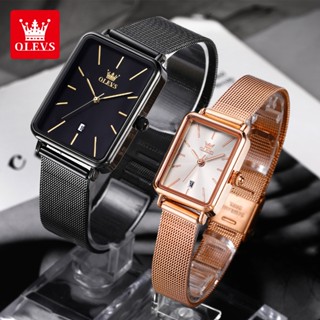 OLEVS Đồng hồ Cặp Quà Chính hãng dây đeo bằng thép không lịch chống thấm chức năng phát sáng 3692