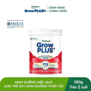 (HSD T12-2027) (Tích Điểm + Kèm Quà) Sữa Bột Grow Plus  2+ LON 850g Suy Dinh Dưỡng Và Thấp Còi (Đỏ).
