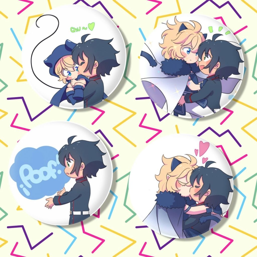 Huy Hiệu Cài Áo YuuMikaYuu - Seraph Of The End - Badge, Pin Cài Áo, In Hình Anime Owari No Seraph, T