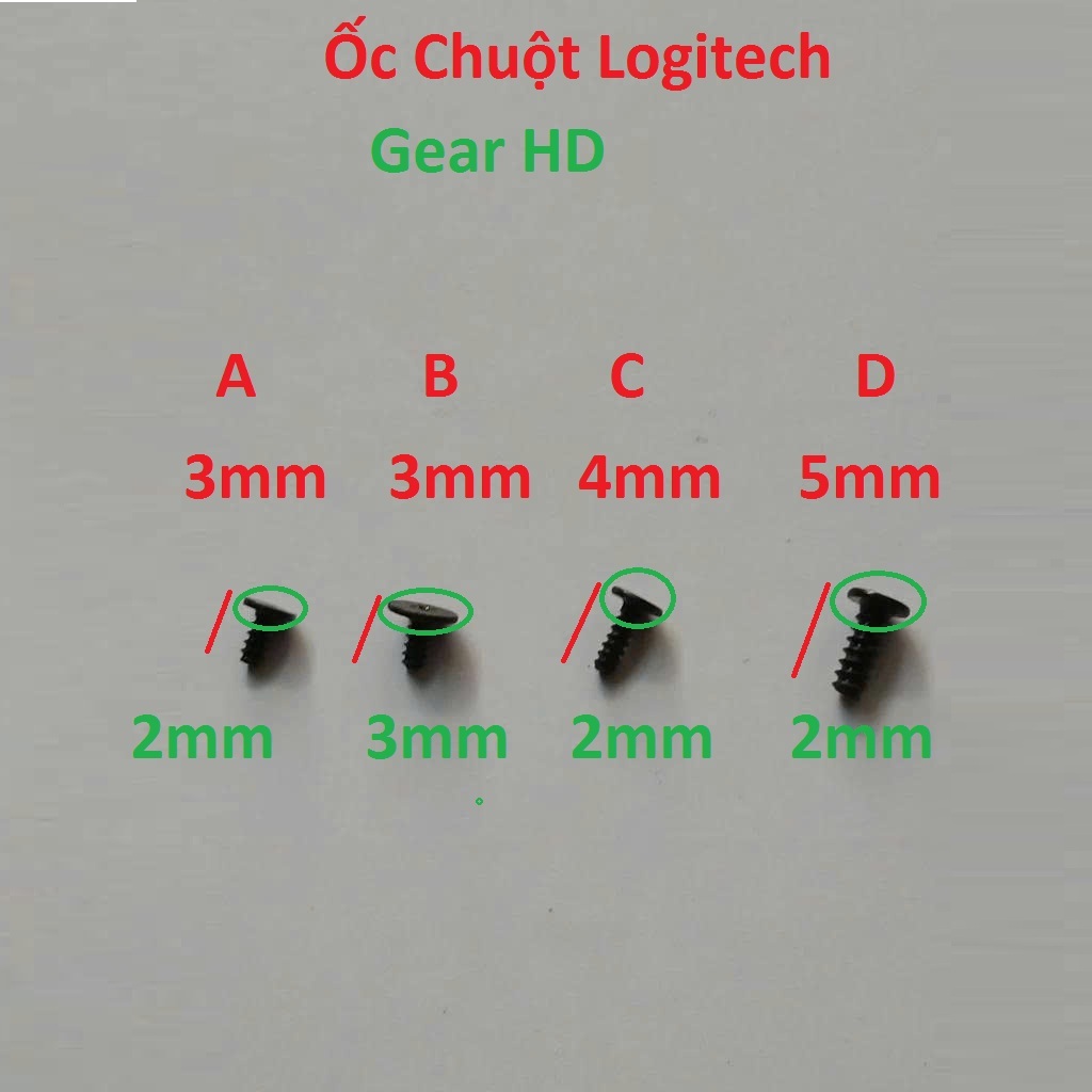 Ốc Chuột Logitech G102 G304 G403 G502 G903 GPro Wireless Superlight 1 spl 2....