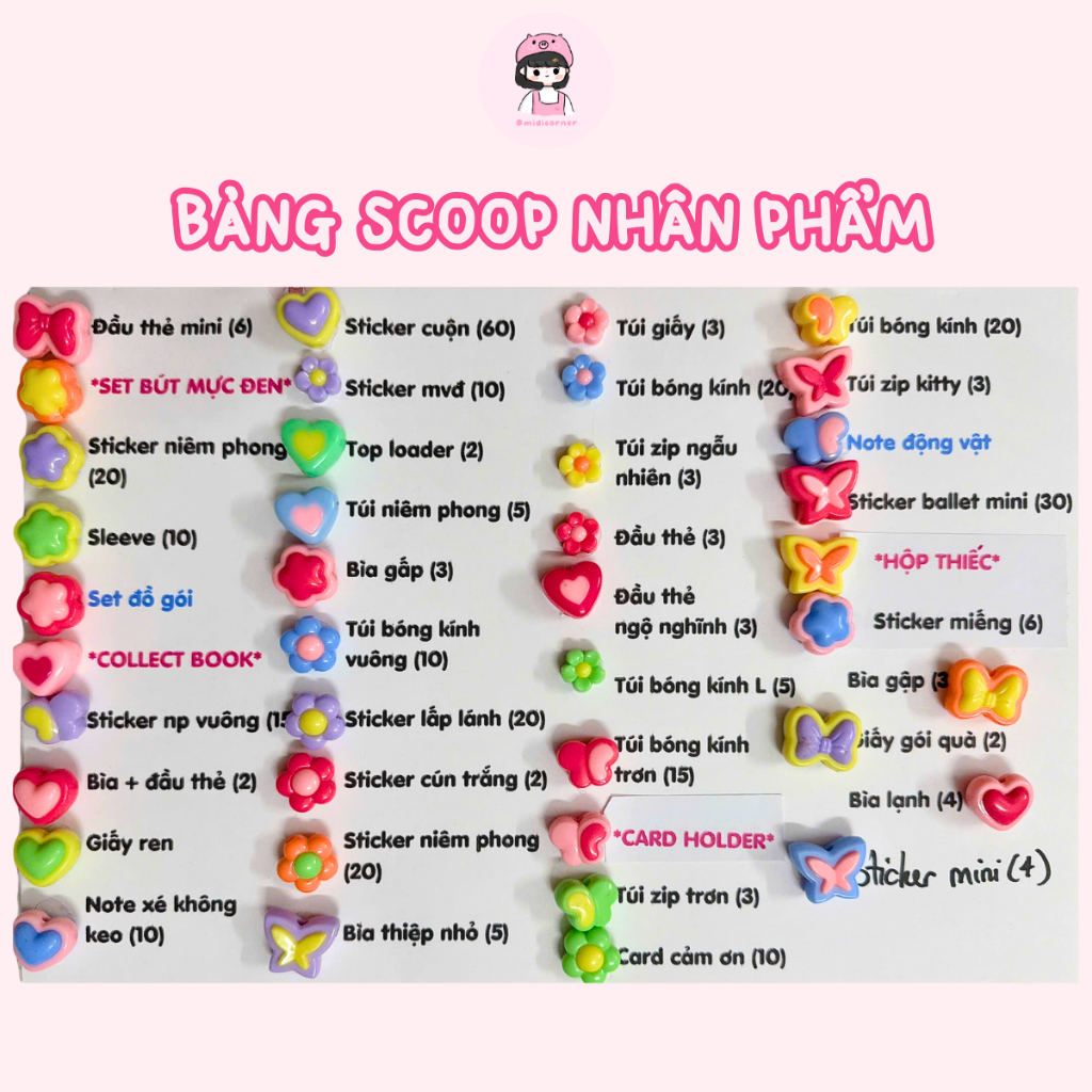 Scoop Nhân Phẩm Đồ Gói Hàng Lucky Gift Midi Corner