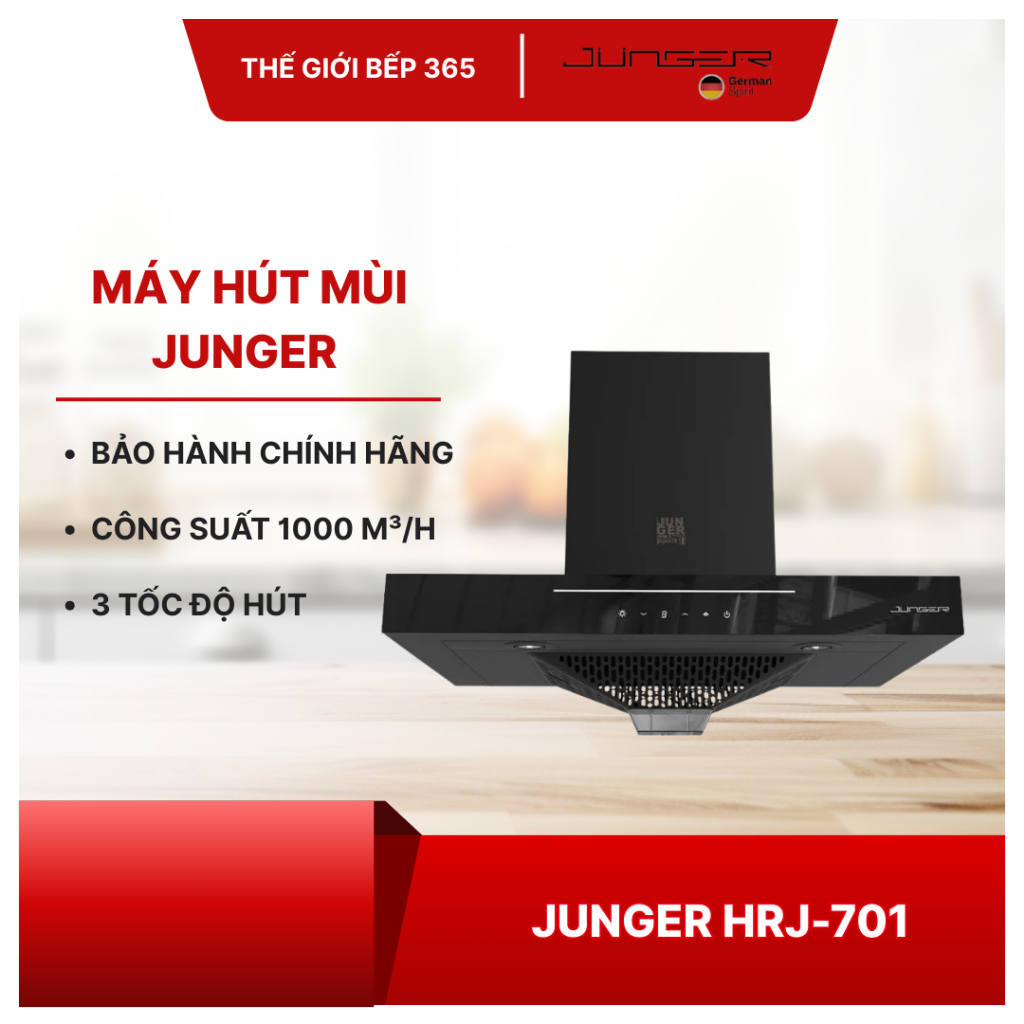 Máy hút mùi Junger HRJ-701 - Công suất mạnh, khử mùi nhanh