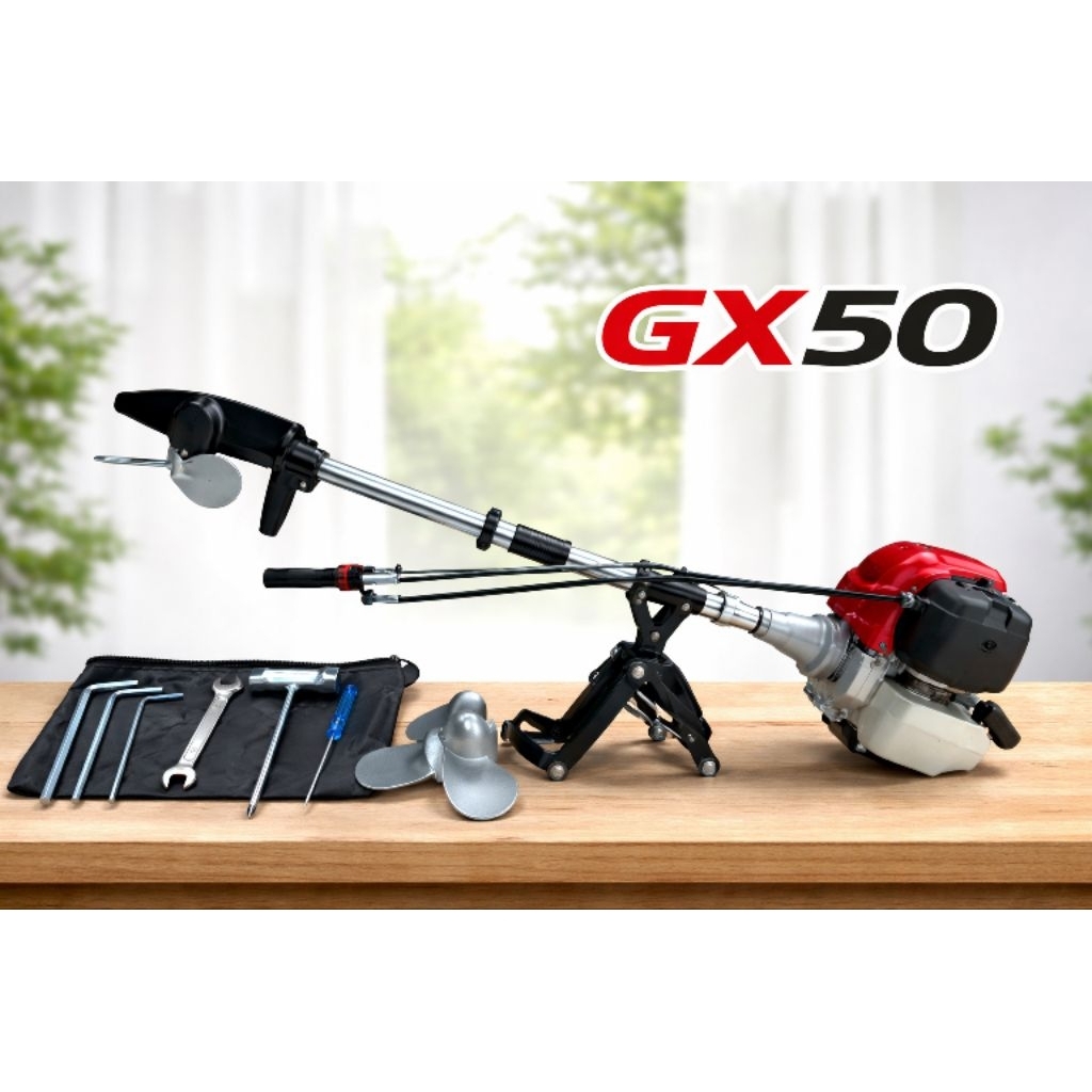 Máy Chạy Thuyền Hơi GX50 Loại Tốt (4 thì nòng 44mm) Chạy xuồng composite GX50 Hon.da chạy thúng biển