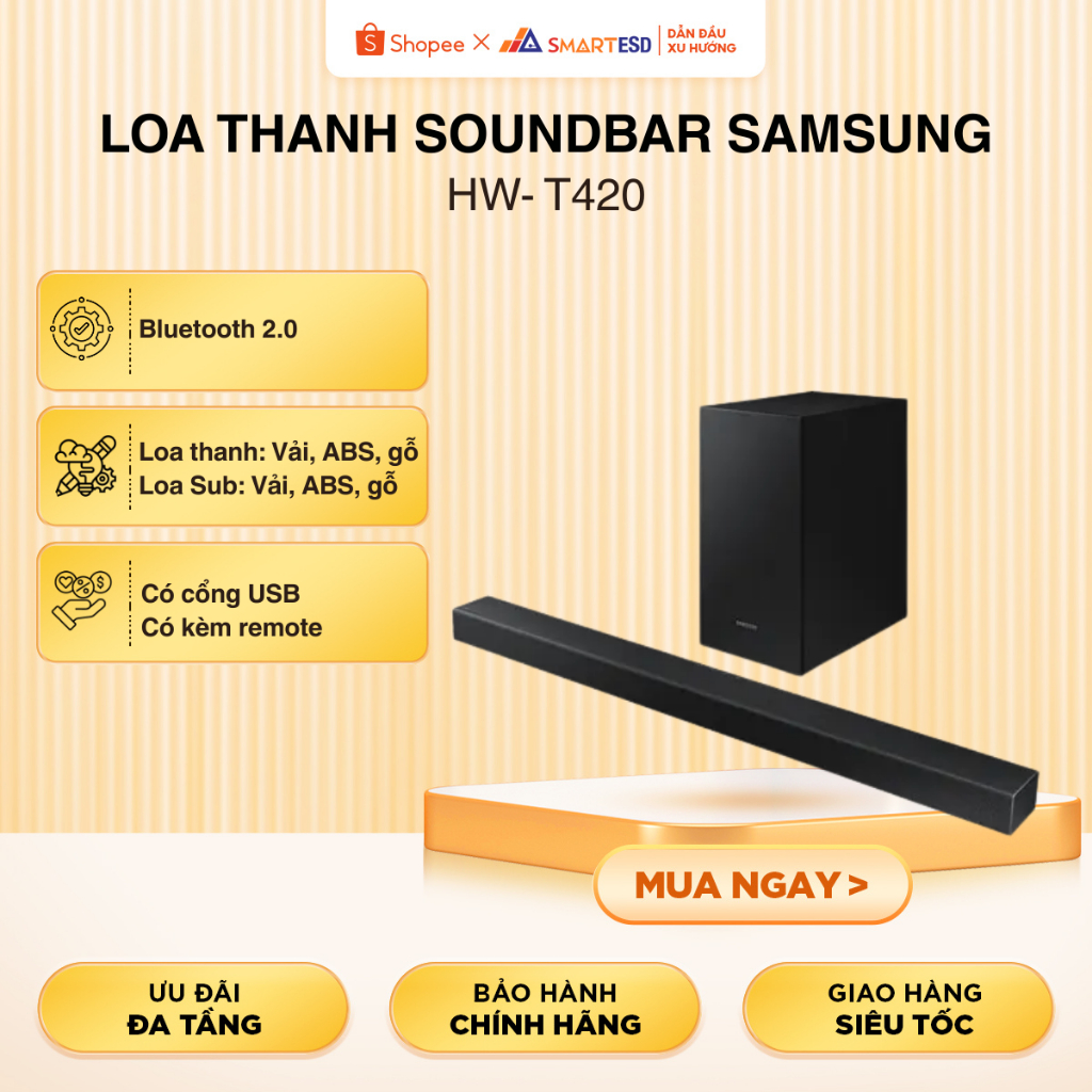 Loa thanh Soundbar Samsung HW- T420 | Bảo hành 12 tháng