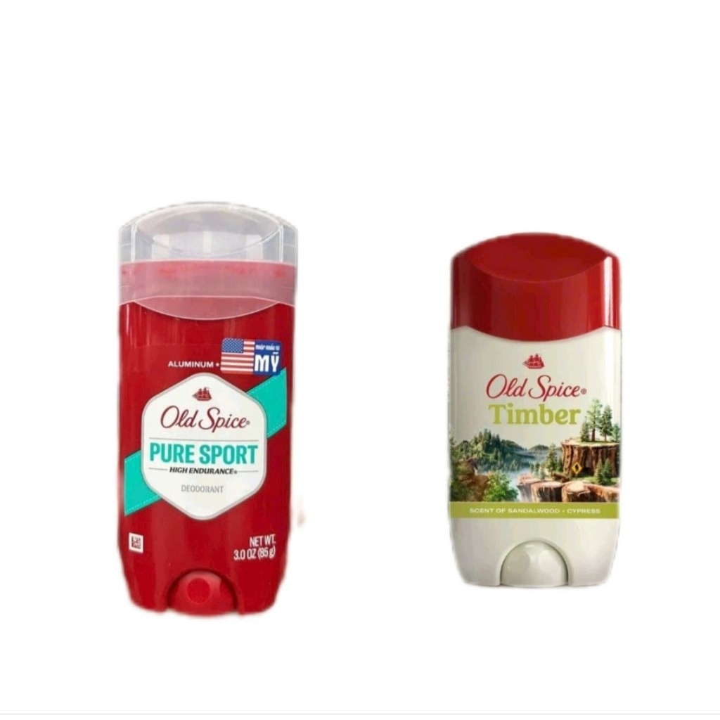 Old Spice - Sáp khử mùi Old Spice Timber 73g và Old Spice Pure Sport 85g, ngăn mùi cơ thể, giảm tiết