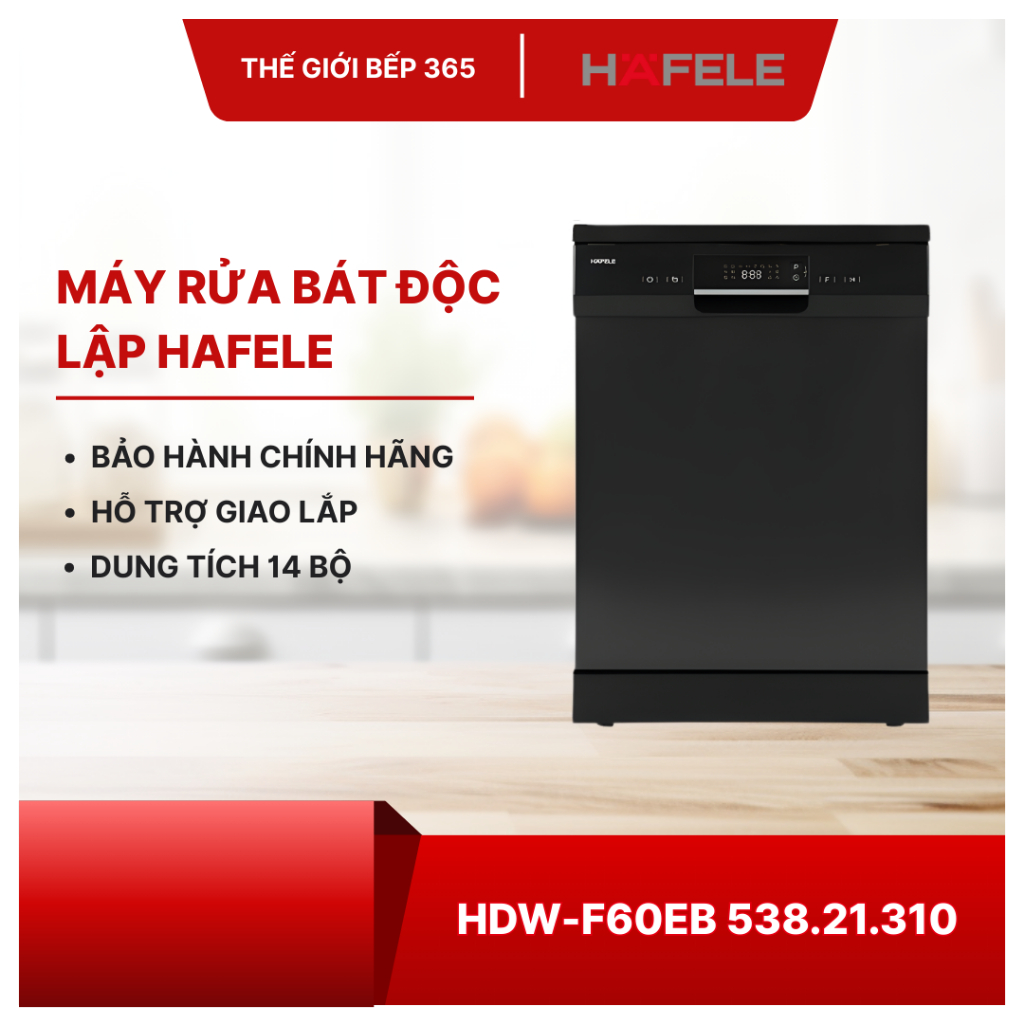 Máy Rửa Chén Độc Lập HDW-F60EB Hafele 538.21.310 - Độc Lập, Tiện Lợi, Bền Đẹp