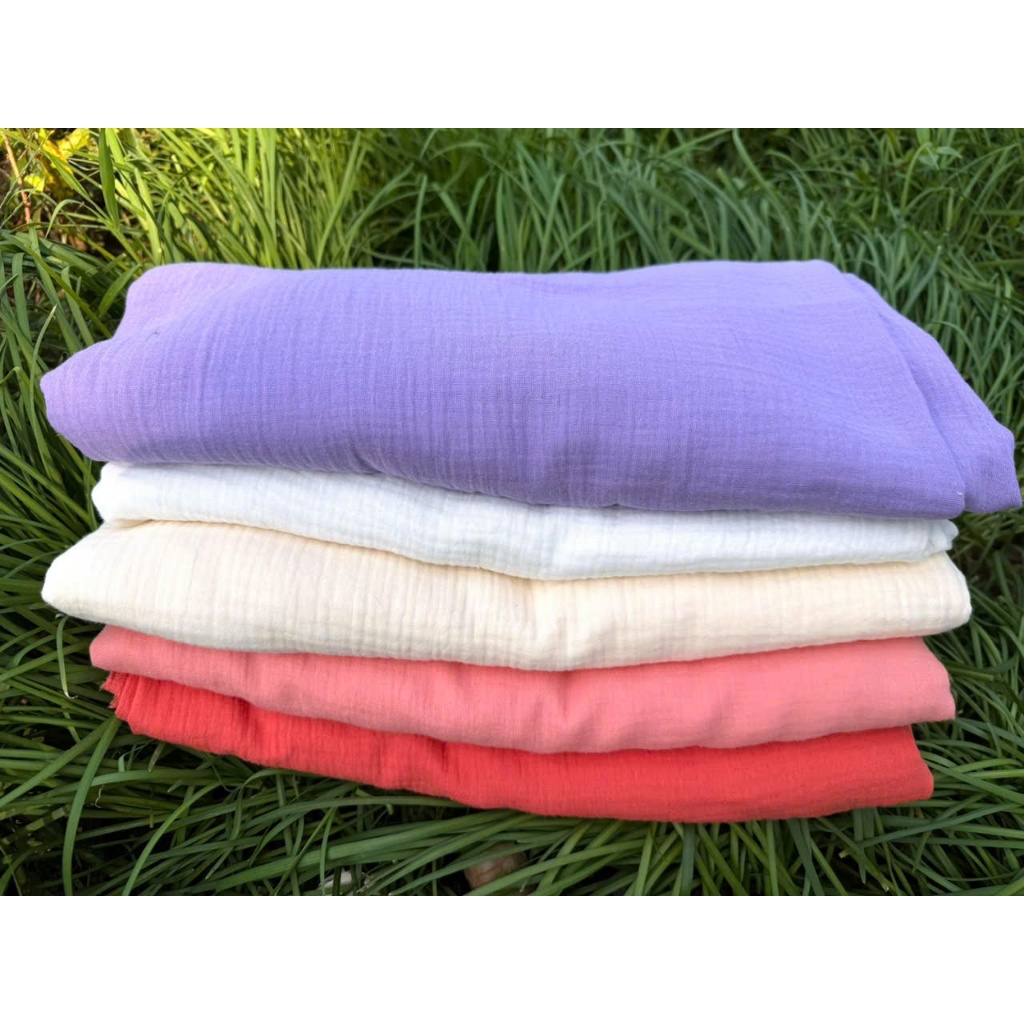XÔ MUSLIN CAO CẤP 2 LỚP MÀU TRƠN