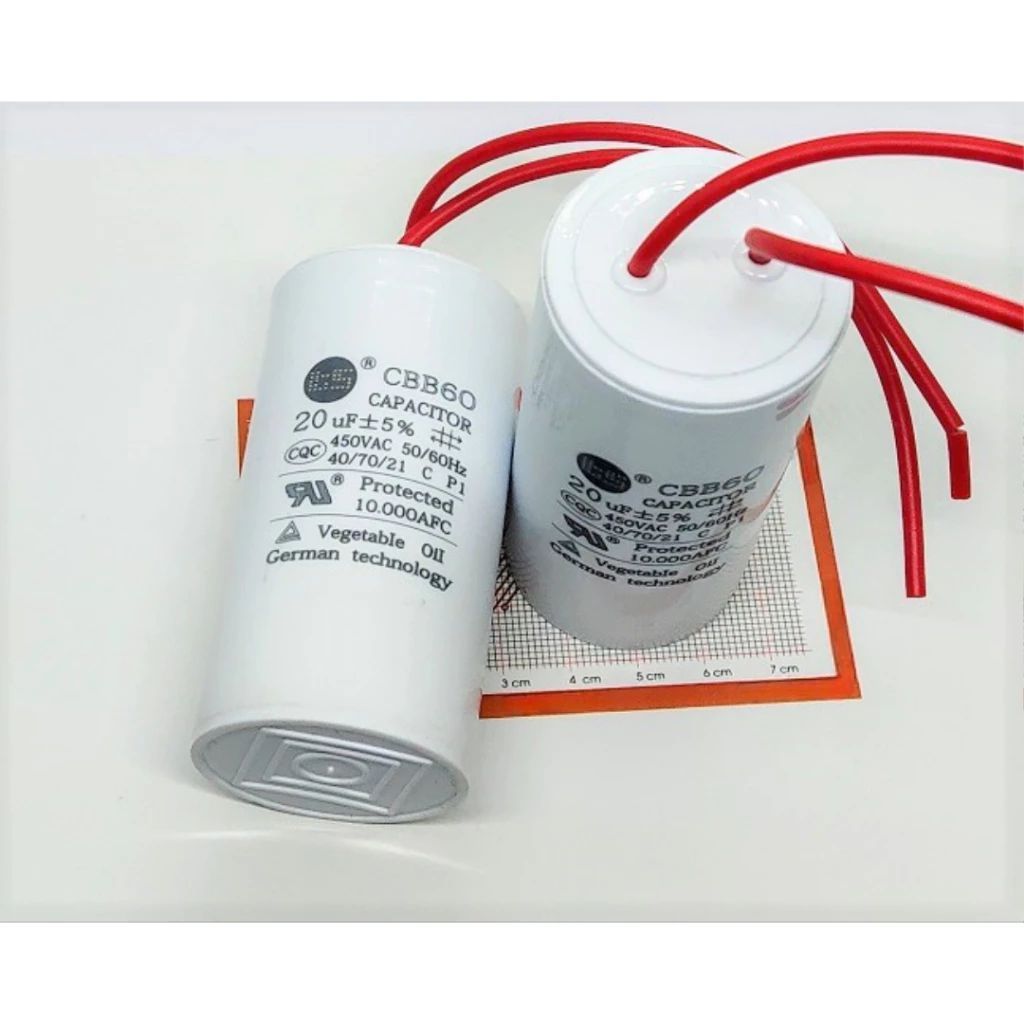 Tụ Khởi Động CBB60 20uF 450V Dung Lượng 20uF Điện Áp 450V Cho Thiết Bị Điện Hiệu Quả
