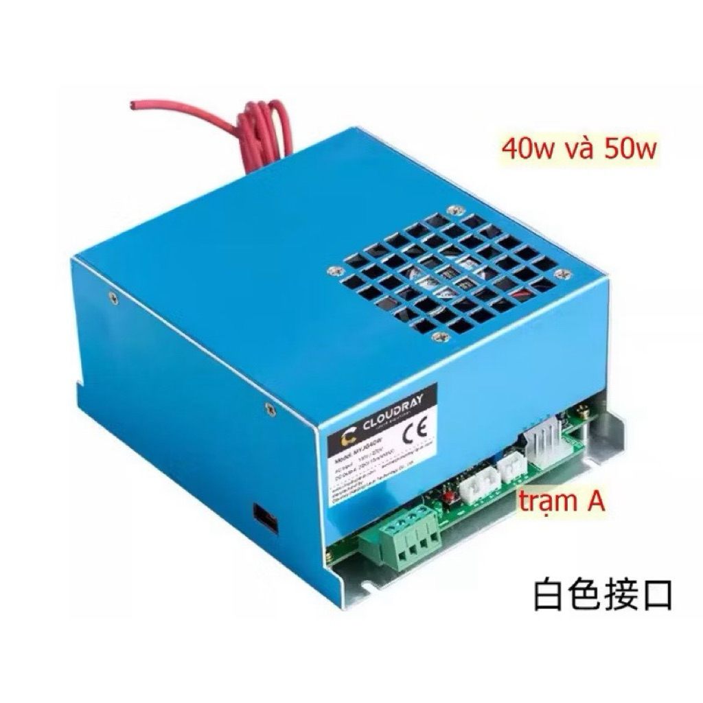 bộ nguồn máy laser co2 công suất 40w,50w,60w chọn trạm phù hợp