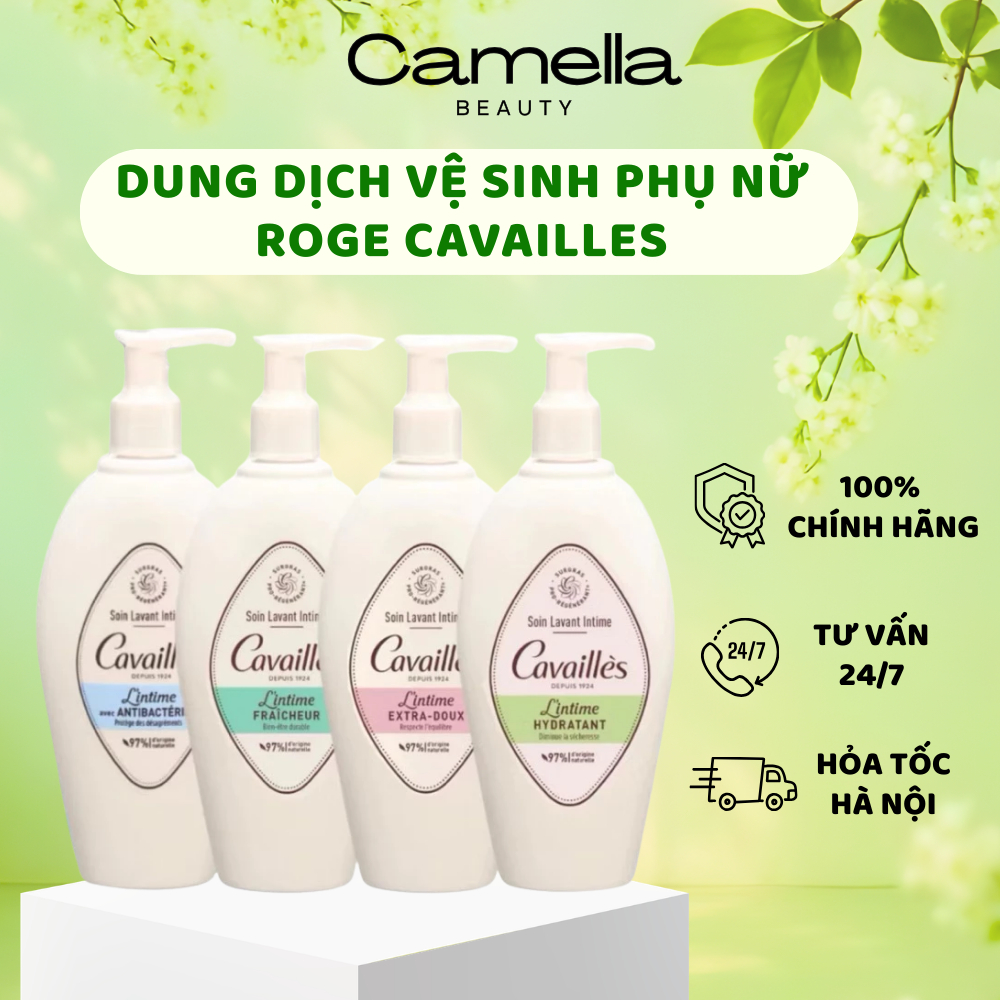 Dung dịch vệ sinh phụ nữ Roge Cavailles Pháp Ngăn Mùi, Kháng Viêm - Camella Beauty