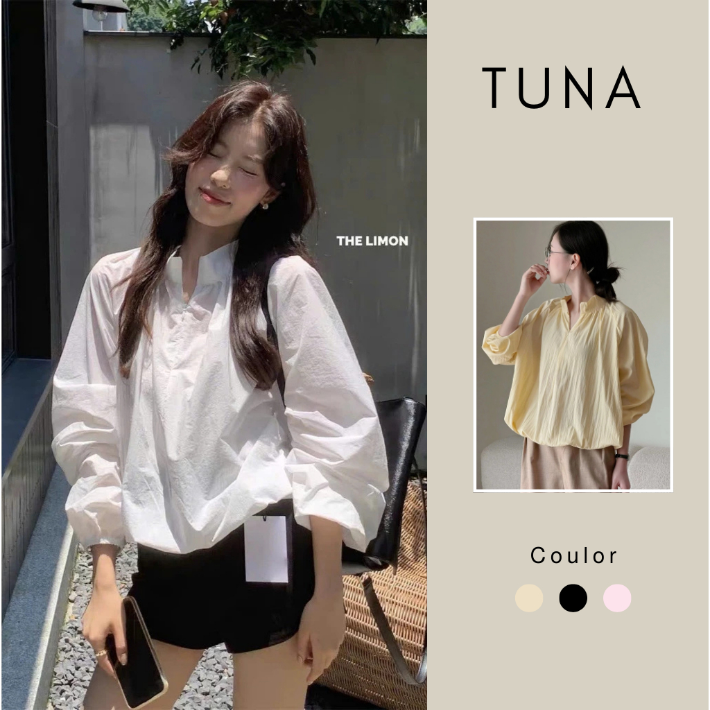 Áo sơ mi khoá cổ trụ chất gió Tuna Store | BigBuy360 - bigbuy360.vn