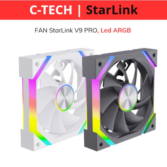 FAN LED ARGB Starlink V9 PRO - Phiên bản gió thổi xuôi và thổi ngược